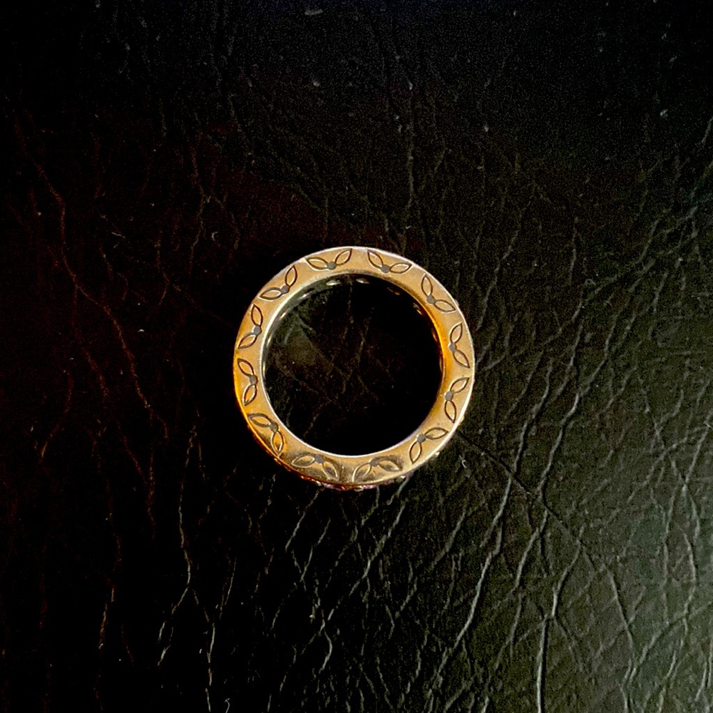 Pandora Pink Stone Side Design Ring